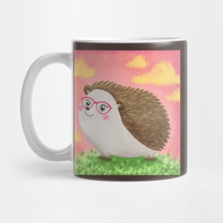 Hedgie Hedgehog with Glasses Mug